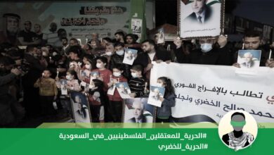 حملة إلكترونية للمطالبة بالإفراج عن الخضري والمعتقلين الفلسطينيين في السعودية