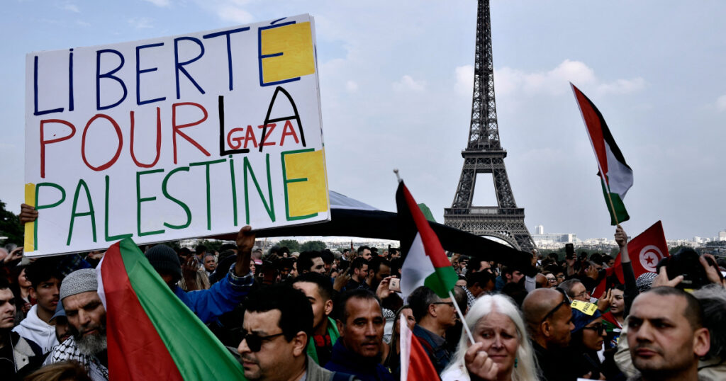 احتجاجات فلسطينية في فرنسا