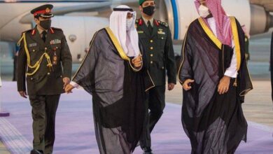 ولي عهد الكويت يصل إلى السعودية لأول مرة منذ توليه منصبه