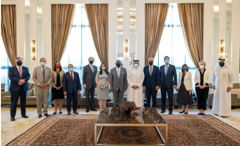 استقبل وزير الخارجية القطري وفدا من أعضاء الكونغرس خلال زيارتهم للدوحة.