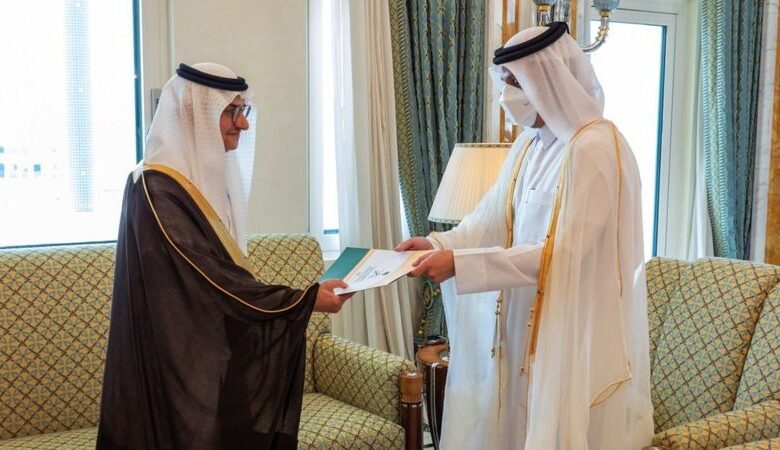 المصالحة الخليجية: استقبل وزير الخارجية القطري السفير السعودي الجديد لدى الدوحة
