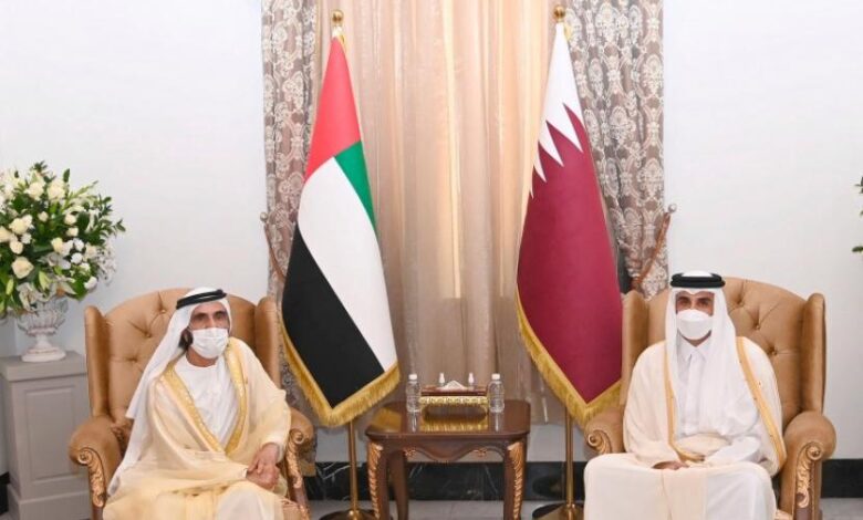 نائب رئيس دولة الامارات يلتقي أمير قطر في بغداد..فما هي التفاصيل؟