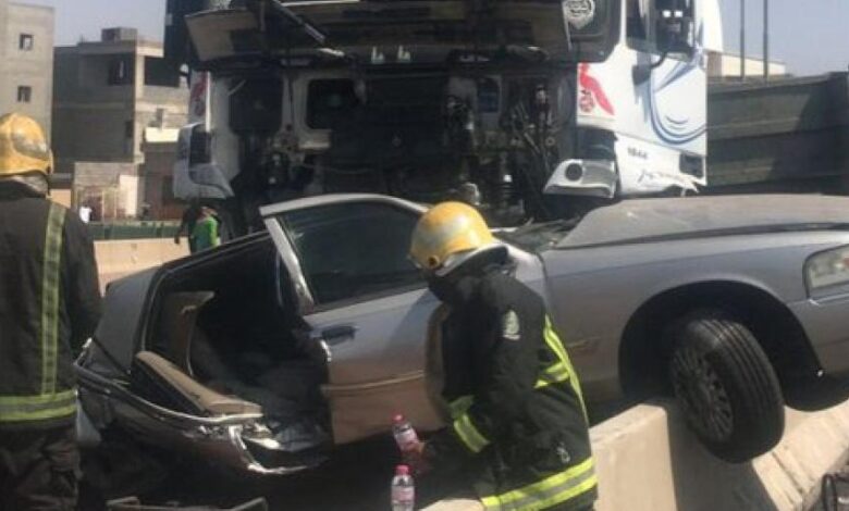 تسبب سائق شاحنة متهور بقتل 4 أشخاص دهساً في المدينة المنورة
