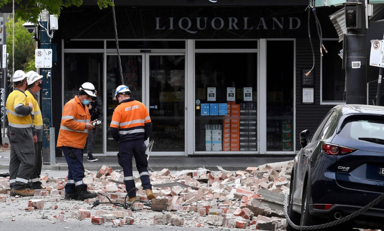 زلزال استراليا النادر يثير الذعر في ملبورن ..شاهد لحظة وقوع الزلزال على الهواء