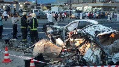 حادث مرور مروعا في السعودية في طريق الحبيل بمحافظة رجال ألمع