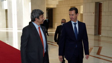بشار الاسد يستقبل وزير الخارجية الاماراتي في دمشق