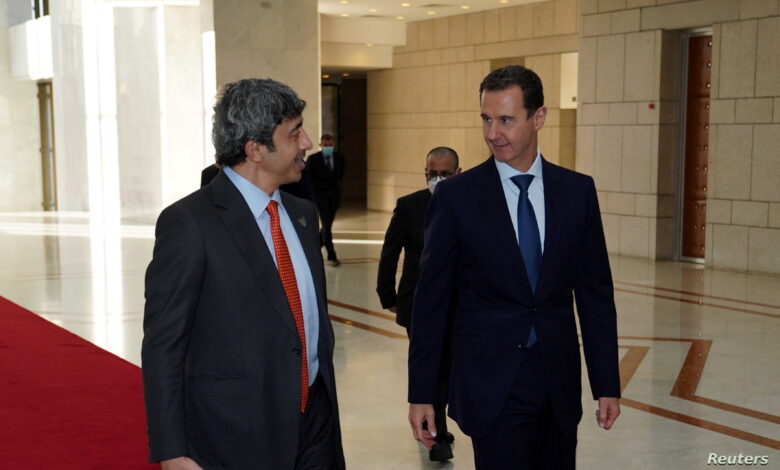بشار الاسد يستقبل وزير الخارجية الاماراتي في دمشق