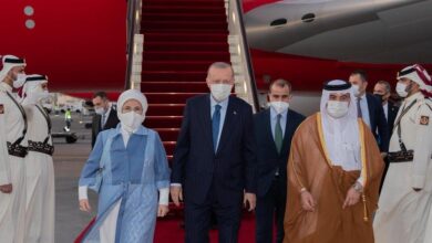 أردوغان يصل قطر للمشاركة في الاجتماع السابع للجنة الاستراتيجية العليا بين البلدين