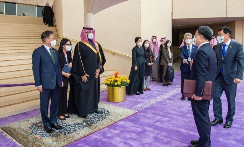 ولي العهد السعودي يستقبل رئيس كوريا الجنوبية في الرياض