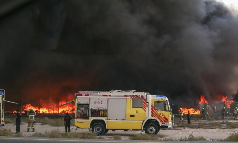 قالت حكومة إمارة دبي..لا إصابات في حريق جديد بمنطقة جبل علي