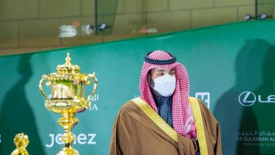 صورة ولي العهد يرعى حفل سباق كأس السعودية للخيل في نسخته الثالثة