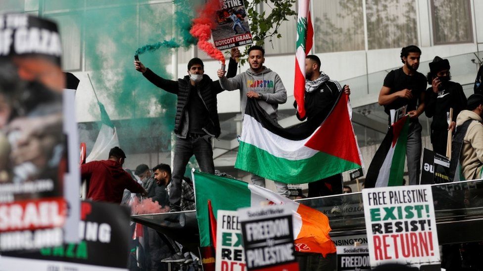 مسيرات في أنحاء العالم ضد العنف الاسرائيلي في فلسطين