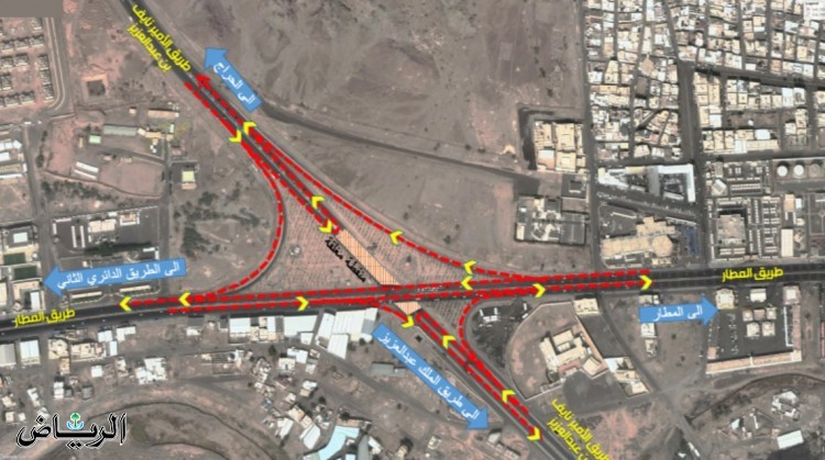 المرور: إغلاق تقاطع طريق الأمير نايف مع طريق المطار بالمدينة