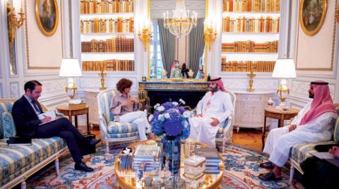 ولي العهد السعودي يجتمع مع مديرة «يونيسكو»