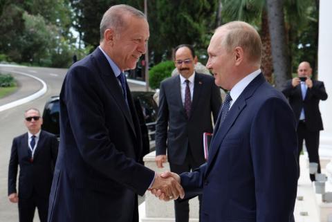 بوتين وإردوغان يتفقان على تسديد جزء من ثمن الغاز الروسي بالروبل