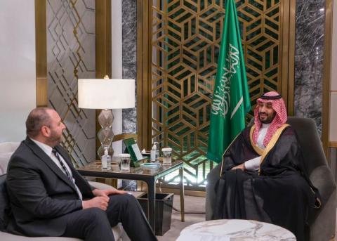 محمد بن سلمان يؤكد لمبعوث زيلينسكي دعم السعودية حل الأزمة سياسياً
