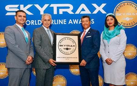 طيران الخليج تفوز بجائزة «الطيران الأكثر تطوراً في العالم»