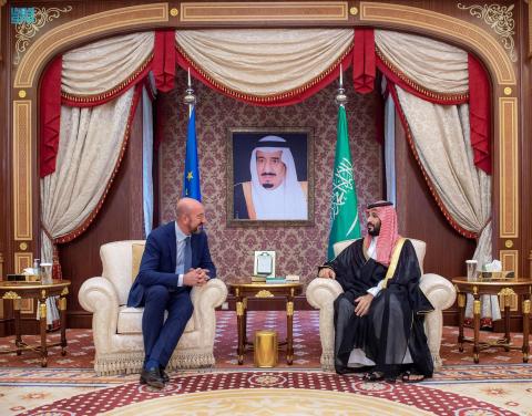 ولي العهد السعودي ورئيس المجلس الأوروبي يبحثان الأوضاع الإقليمية والدولية