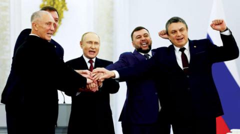 بوتين يحسم تقسيم أوكرانيا ويستعد للتفاوض ولا تراجع عن قرارات الضم