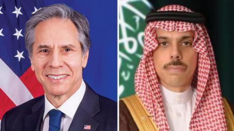 وزيرا خارجية السعودية وأميركا يبحثان تطورات أوضاع المنطقة