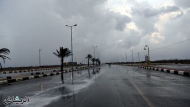 "الأرصاد": أمطار من متوسطة إلى غزيرة يومي الثلاثاء والاربعاء على مناطق مكة والمدينة وتبوك