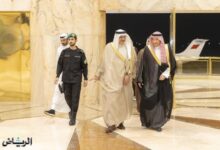 الخريجي يستقبل وزير خارجية البحرين