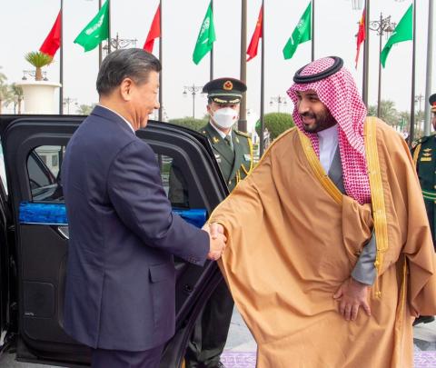الأمير محمد بن سلمان يستقبل الرئيس الصيني في الديوان الملكي