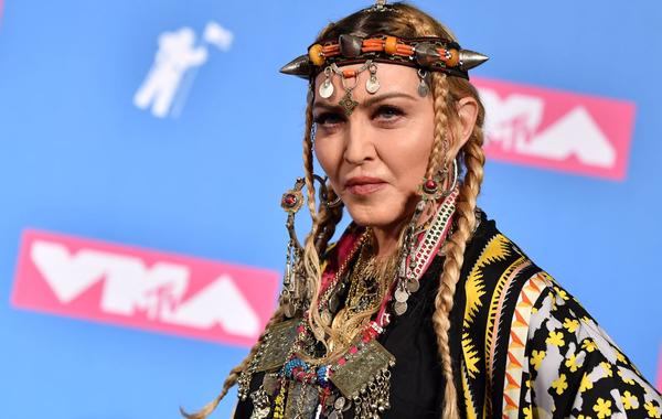 In this file photo taken on August 21, 2018, Madonna poses in the press room at the 2018 MTV Video Music Awards at Radio City Music Hall in New York City. ANGELA WEISS / AFP