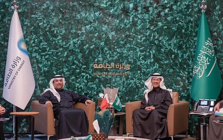 وزير الطاقة يلتقي وزير النفط والبيئة البحريني