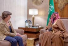 ولي العهد السعودي يلتقي في الرياض وزيرة الخارجية الفرنسية