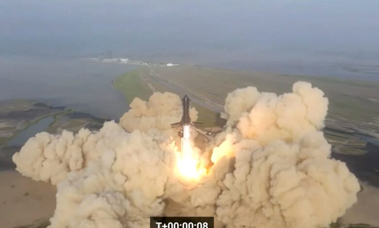 صاروخ ستارشيب سبيس إكس ينفجر بعد الإطلاق