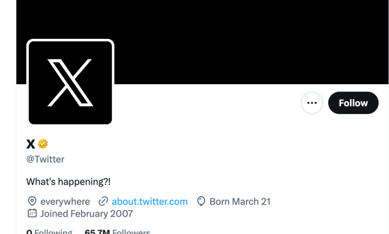 يغير Twitter الشعار إلى "X" ، ليحل محل رمز الطائر الأزرق