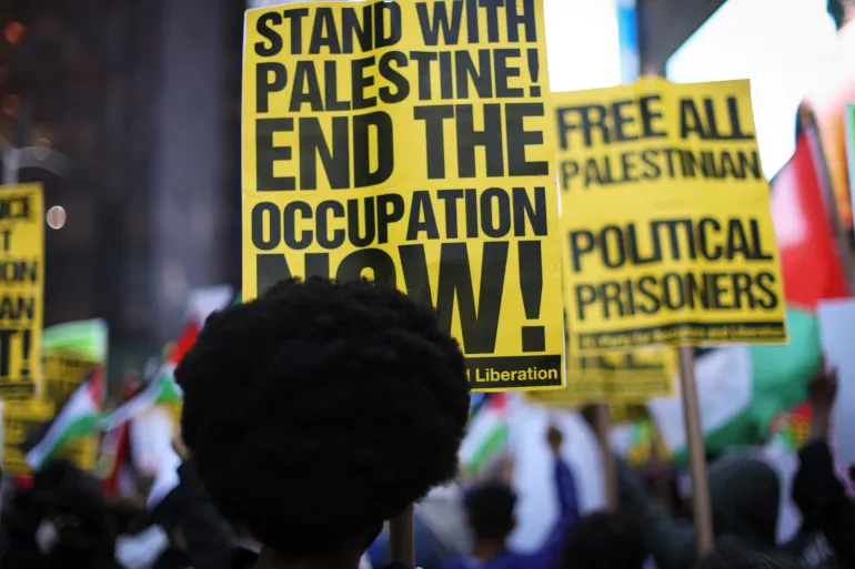 مظاهرات في امريكا لدعم فلسطين