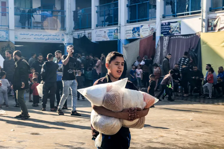 المساعدات الانسانية لغزة
