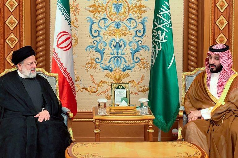 لقاء الرئيس الايراني و بن سلمان