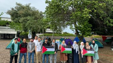طلاب الجامعات التركية يعتصمون لأجل غزة وفلسطين