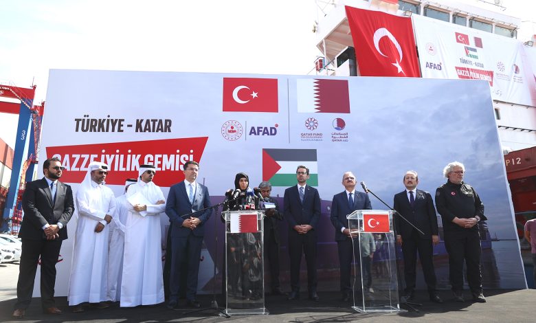 "سفينة الخير" التركية القطرية تنطلق من مرسين إلى العريش
