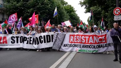 "لن نسمح باختفاء فلسطين".. سياسيون فرنسيون يشاركون في مظاهرة لدعم غزة