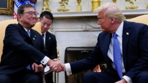 Trump meets with Japanese officials about tariffs