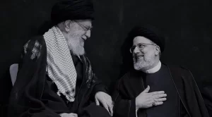 Iranian regimes supreme leader Ali Khamenei and Ebrahim Raisi