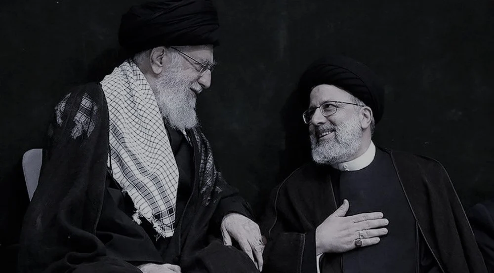 Iranian regimes supreme leader Ali Khamenei and Ebrahim Raisi
